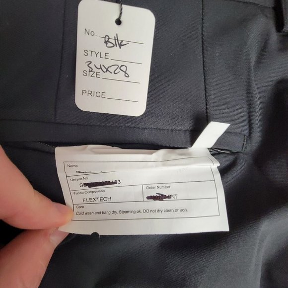 Sene Mens 34X28 Soho Flex Dress Pants Slacks Golf Suit Sport Tech Stretch Black - Picture 3 of 3